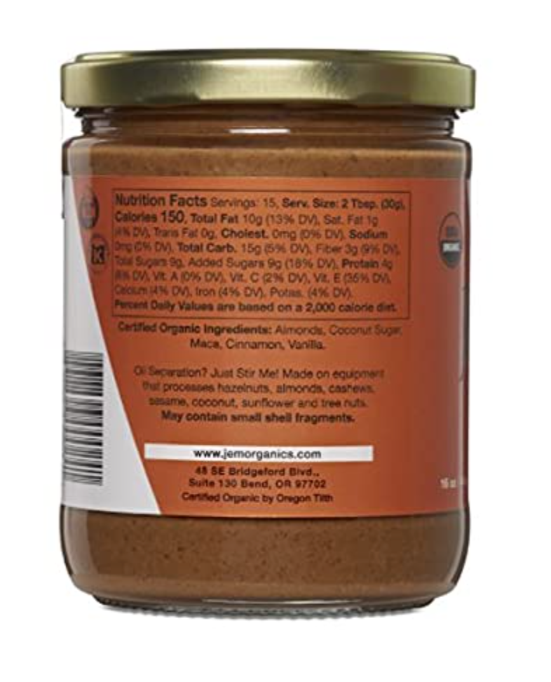 Cinnamon Maca Sprouted Almond Butter